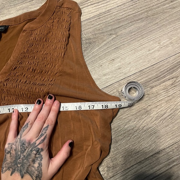 Lucky Brand brown flowy tank top - Picture 2 of 7